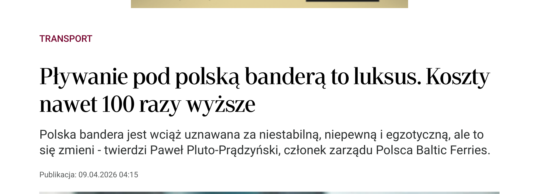 Polska morska szachownica. Gdzie jest miejsce dla Portu Haller?